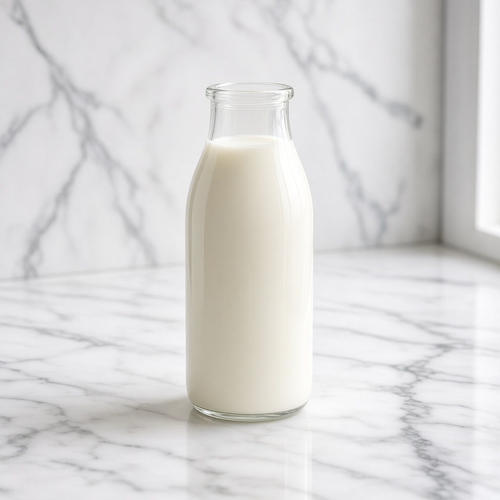 Botella de leche bronca